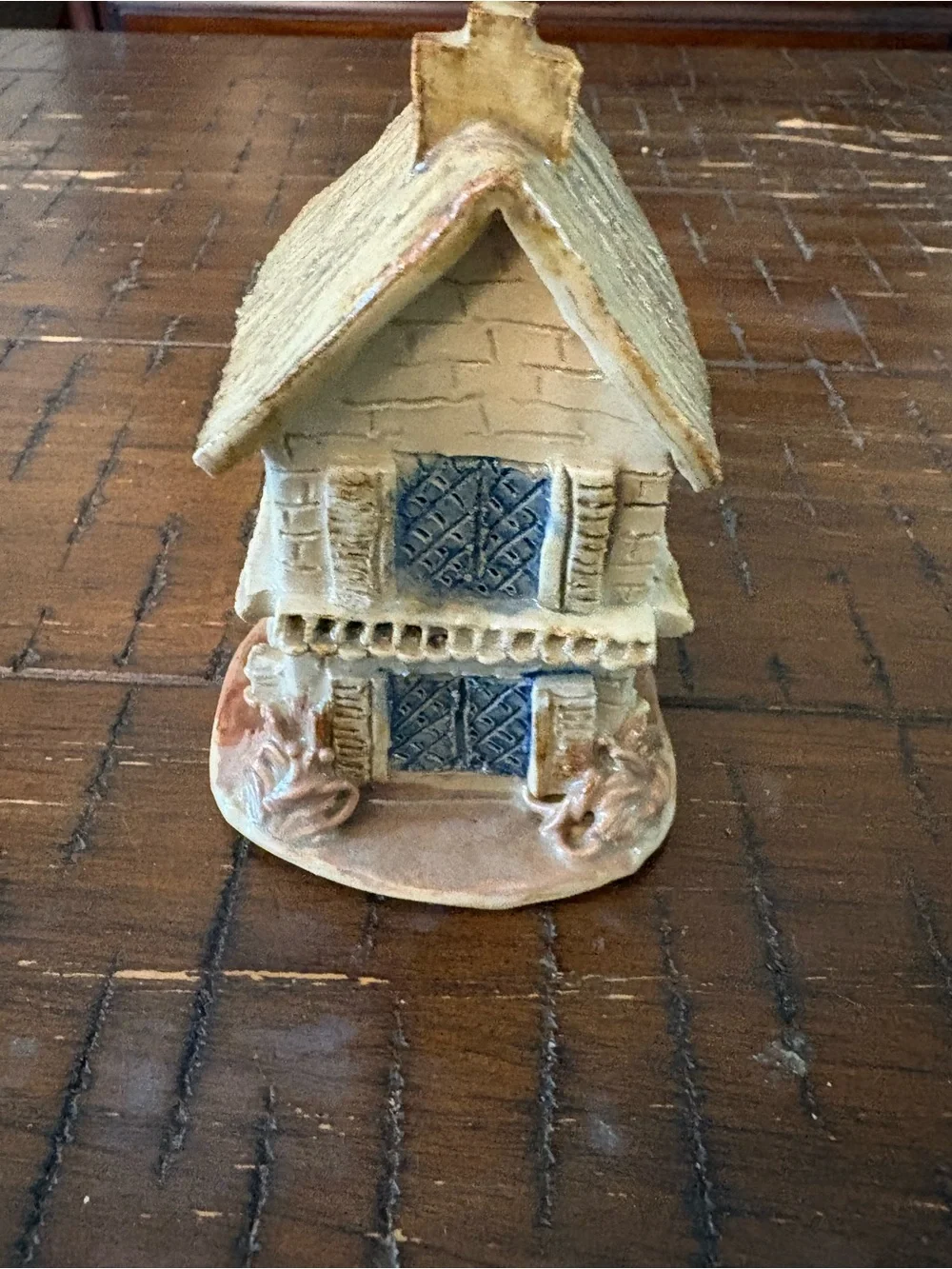 Vintage Highland Pottery Handmade Painted Cottage House